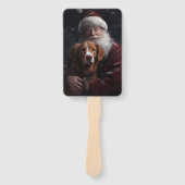 Nova Scotia Eend Toller Met Sinterklaas Feestelijk Handwaaier (Voorkant)