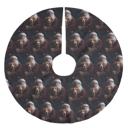 Nova Scotia Eend Toller Met Sinterklaas Feestelijk Kerstboom Rok (Voorkant)