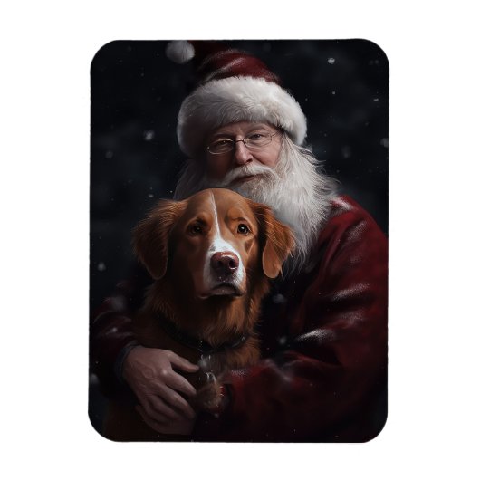 Nova Scotia Eend Toller Met Sinterklaas Feestelijk Magneet (Verticaal)