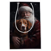 Nova Scotia Eend Toller Met Sinterklaas Feestelijk Medium Cadeauzakje (Voorkant)
