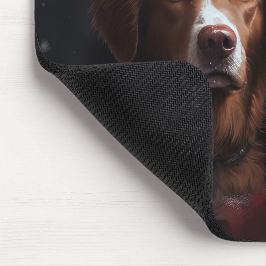 Nova Scotia Eend Toller Met Sinterklaas Feestelijk Muismat (Hoek)