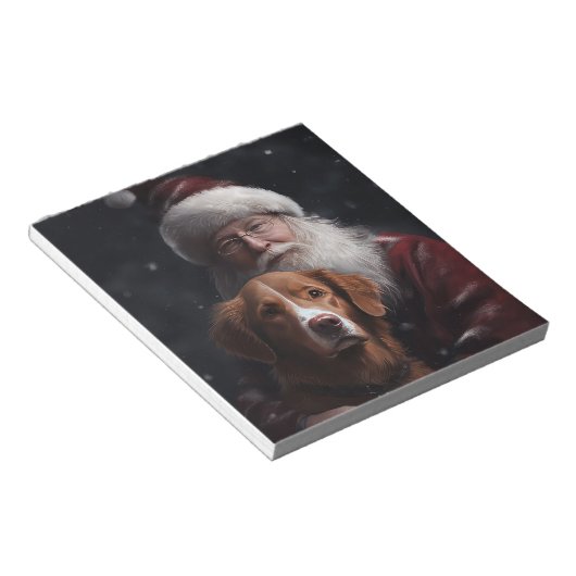 Nova Scotia Eend Toller Met Sinterklaas Feestelijk Notitieblok (Schuin)