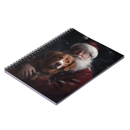 Nova Scotia Eend Toller Met Sinterklaas Feestelijk Notitieboek (Linkerzijde)