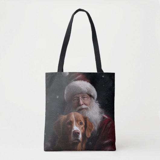 Nova Scotia Eend Toller Met Sinterklaas Feestelijk Tote Bag (Voorkant)
