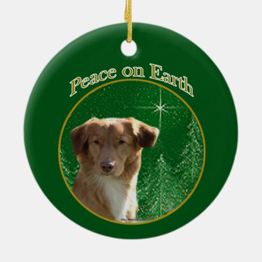 Nova Scotia Eend Tolling Retriever Peace Keramisch Ornament (Achterkant)