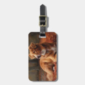 Nova Scotia eendendrager in de herfst laat Herfst Bagagelabel (Voorkant verticaal)