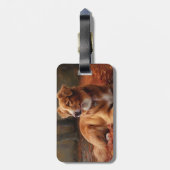 Nova Scotia eendendrager in de herfst laat Herfst Bagagelabel (Achterkant verticaal)