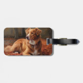 Nova Scotia eendendrager in de herfst laat Herfst Bagagelabel (Achterkant horizontaal)