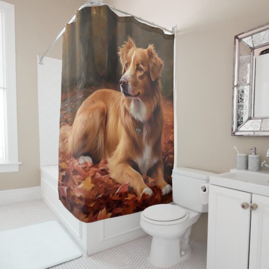 Nova Scotia eendendrager in de herfst laat Herfst Douchegordijn (In situ)