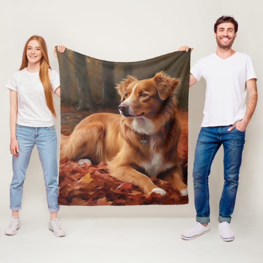 Nova Scotia eendendrager in de herfst laat Herfst Fleece Deken (In situ)