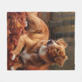 Nova Scotia eendendrager in de herfst laat Herfst Fleece Deken (Voorkant (Horizontaal))