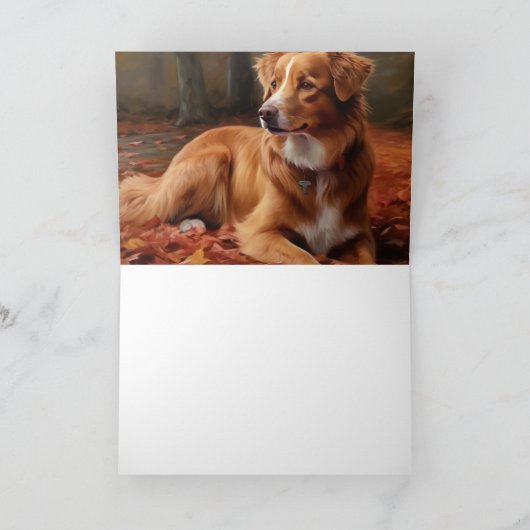 Nova Scotia eendendrager in de herfst laat Herfst Kaart (Binnen)