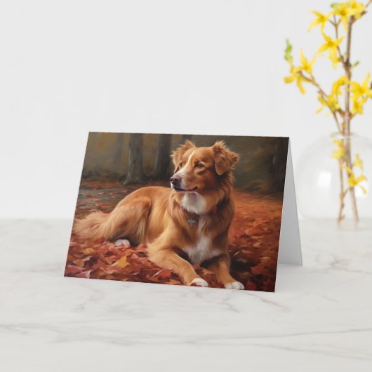 Nova Scotia eendendrager in de herfst laat Herfst Kaart (Gele Bloem)