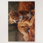 Nova Scotia eendendrager in de herfst laat Herfst Legpuzzel (Verticaal)