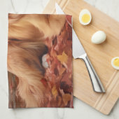 Nova Scotia eendendrager in de herfst laat Herfst Theedoek (Quarter Fold)