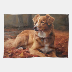 Nova Scotia eendendrager in de herfst laat Herfst Theedoek