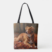 Nova Scotia eendendrager in de herfst laat Herfst Tote Bag (Achterkant)