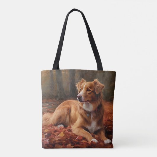 Nova Scotia eendendrager in de herfst laat Herfst Tote Bag (Achterkant)