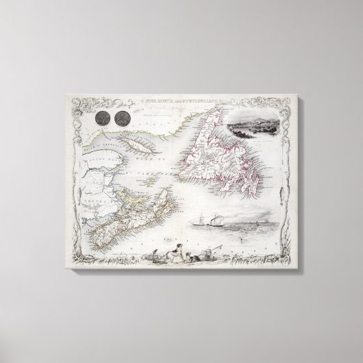 Nova Scotia en Newfoundland, uit een serie van wer Canvas Afdruk (Voorkant)