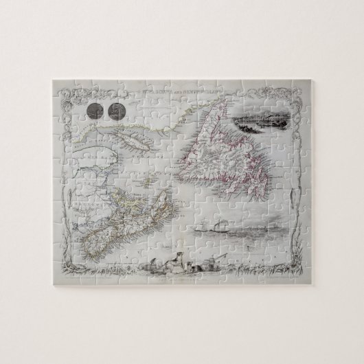 Nova Scotia en Newfoundland, uit een serie van wer Legpuzzel (Horizontaal)