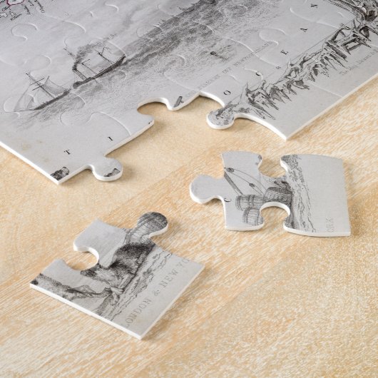 Nova Scotia en Newfoundland, uit een serie van wer Legpuzzel (Zijkant)