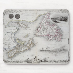 Nova Scotia en Newfoundland, uit een serie van wer Muismat