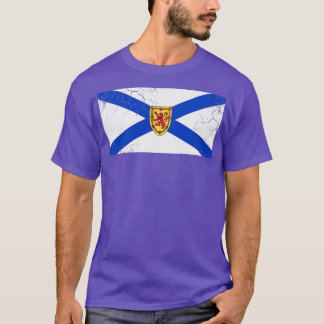 Nova Scotia Flag Canada  Fade T-shirt