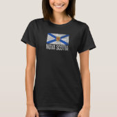 NOVA SCOTIA FLAG CANADA NEW SCOTLAND SALTIRE T-SHIRT (Voorkant)