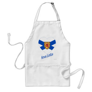 Nova Scotia Flag Heart met naam Standaard Schort