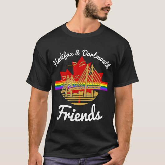Nova Scotia Halifax Dartmouth vrienden Regenboog  T-shirt (Voorkant)
