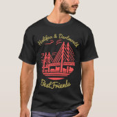 Nova Scotia Halifax en Dartmouth Bestvrienden roze T-shirt (Voorkant)