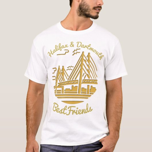 Nova Scotia Halifax en Dartmouth bestvrienden T-shirt (Voorkant)
