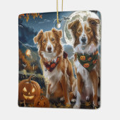 Nova Scotia Halloween Griezelig Keramisch Ornament (Links)