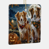 Nova Scotia Halloween Spooky Keramisch Ornament (Rechts)