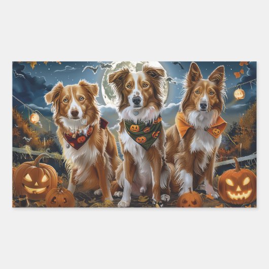 Nova Scotia Halloween Spooky Rechthoekige Sticker (Voorkant)