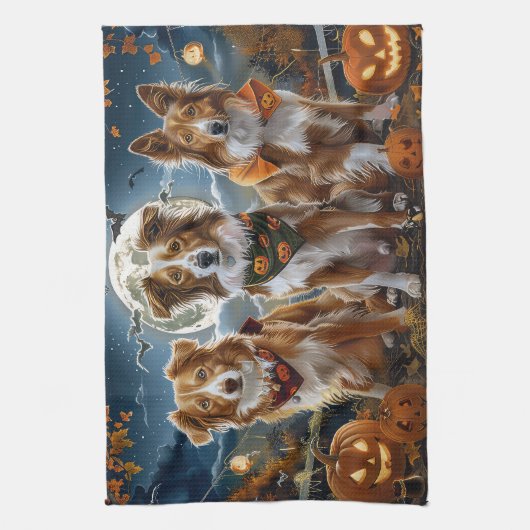 Nova Scotia Halloween Spooky Theedoek (Verticaal)