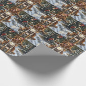 Nova Scotia Hond Rijden Motorfiets Kerstmis Cadeaupapier (Hoek)