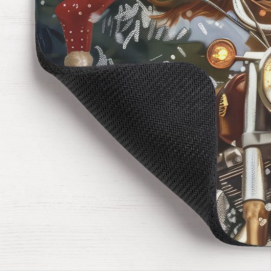 Nova Scotia Hond Rijden Motorfiets Kerstmis Muismat (Hoek)