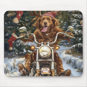 Nova Scotia Hond Rijden Motorfiets Kerstmis Muismat
