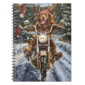 Nova Scotia Hond Rijden Motorfiets Kerstmis Notitieboek (Voorkant)