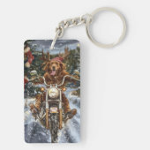 Nova Scotia Hond Rijden Motorfiets Kerstmis Sleutelhanger (achterkant)