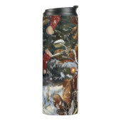 Nova Scotia Hond Rijden Motorfiets Kerstmis Thermosbeker (Gedraaid links)