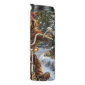 Nova Scotia Hond Rijden Motorfiets Kerstmis Thermosbeker (Geroteerd rechts)