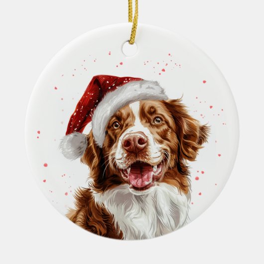 Nova Scotia Honden Kerst Persoonlijk Keramisch Ornament (Voorkant)