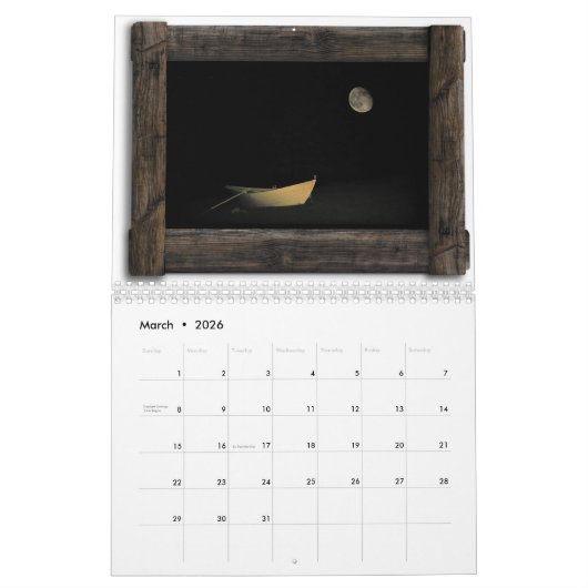 Nova Scotia in Wooden Lijsten Kalender (Mar 2026)