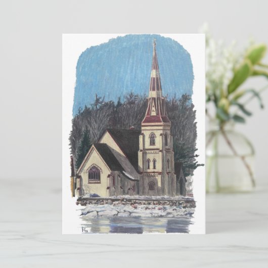 Nova Scotia Kerst Flat Vakantie Kaart (Staand voorkant)