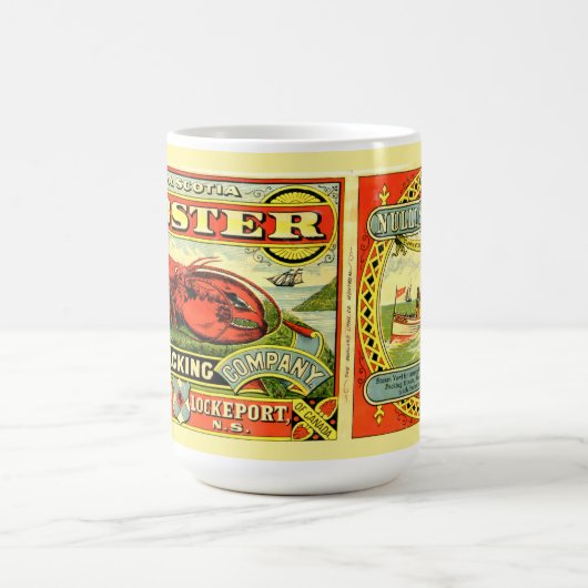  Nova Scotia Kreeftenetiket in blik Koffiemok (Center)