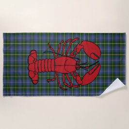 Nova Scotia lobster tartan strand dowel Strandlaken