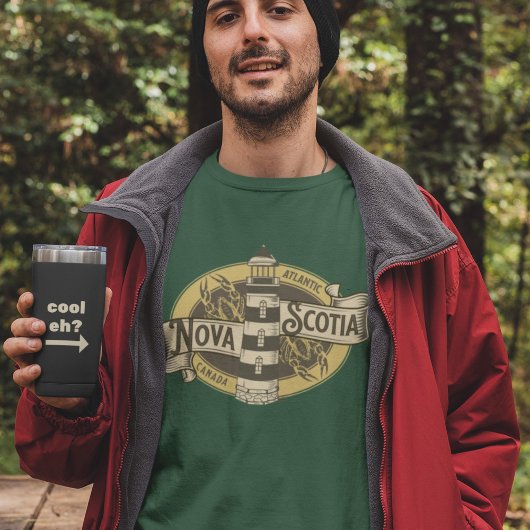 Nova Scotia Logo Vuurtoren Canadese Maritimes T-shirt