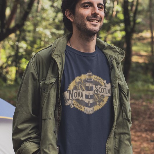 Nova Scotia Logo Vuurtoren Canadese Maritimes T-shirt